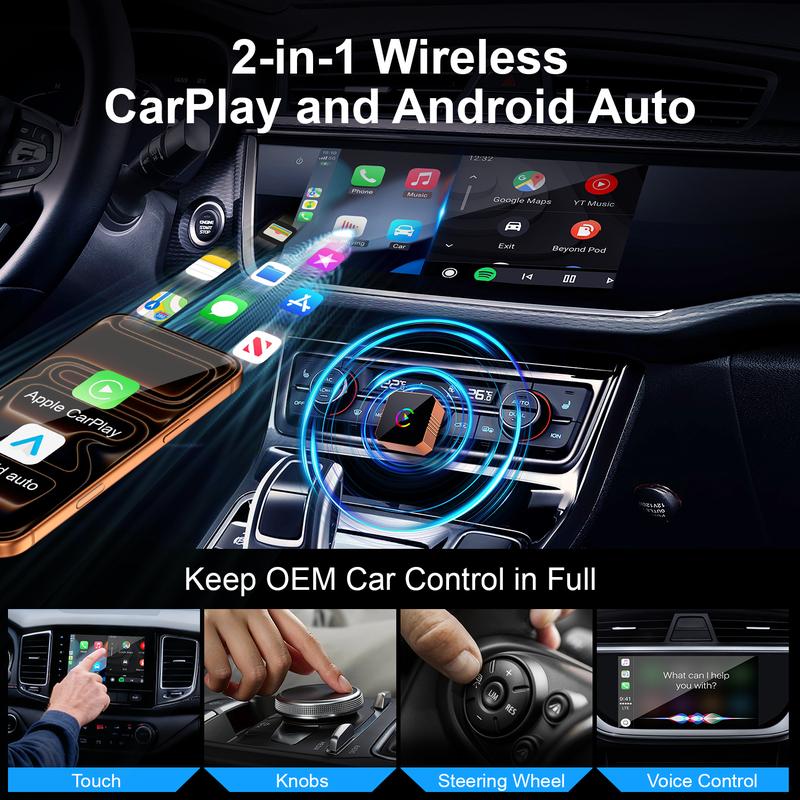 2-1 wireless CarPlay & Android Auto