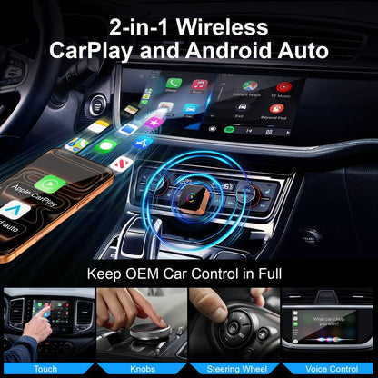 2-1 wireless CarPlay & Android Auto